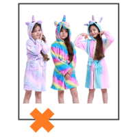 Badjas unicorn streep